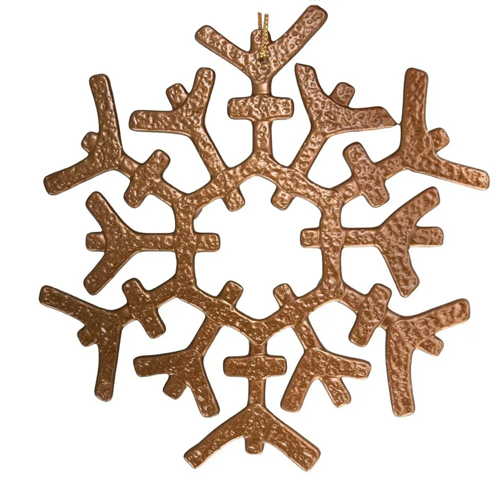 ❄Restoration Hardware Glass Snowflake Christmas Ornaments - 4 Large